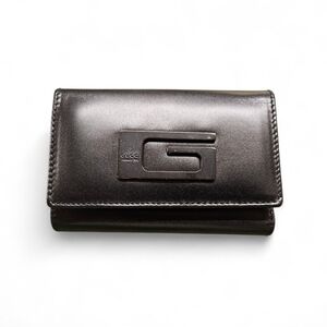 Gucci Tom Ford Era Six Ring Key Holder Wallet In Black Leather And Dark Silver